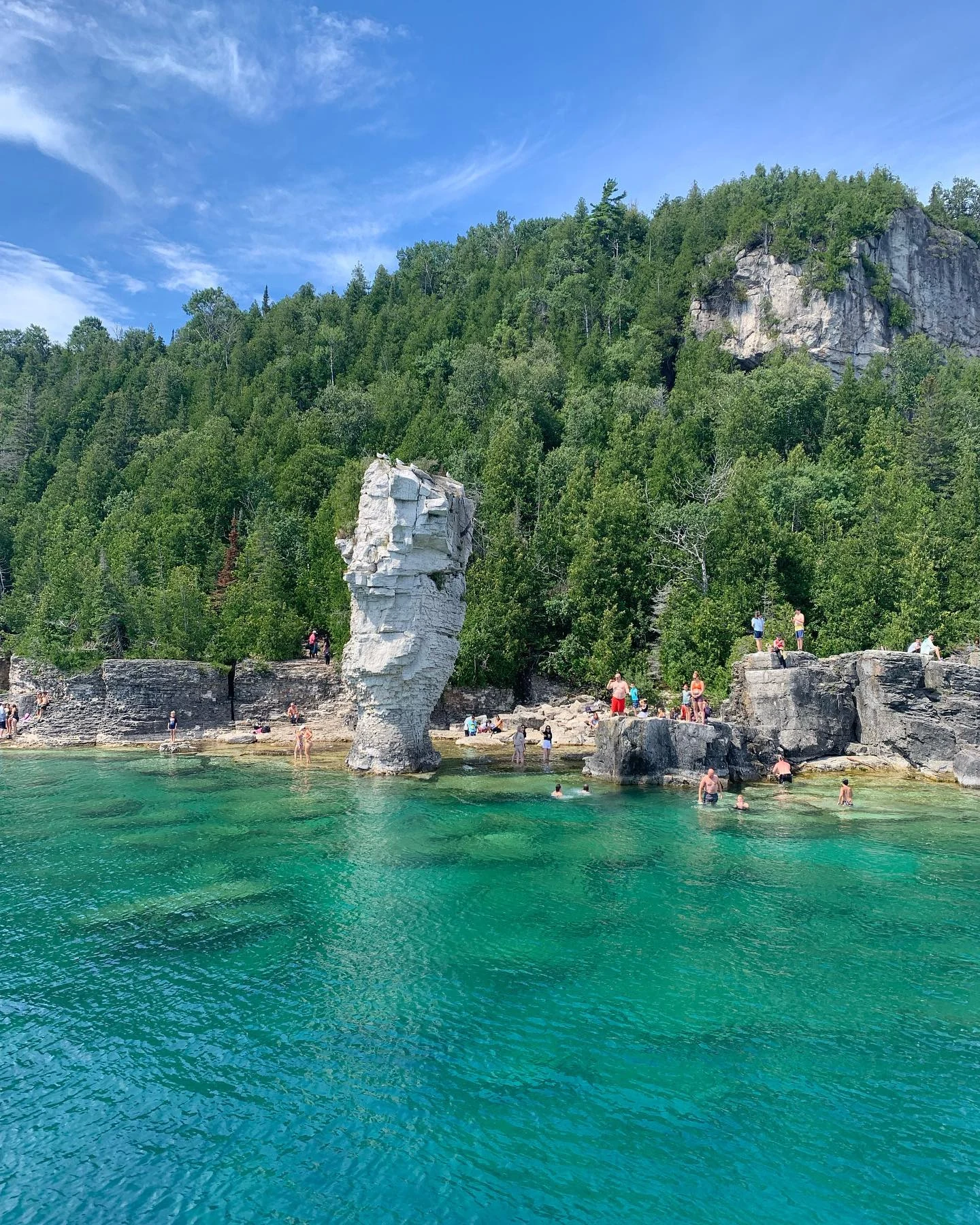 Flowerpot Island clear water near Tobermory