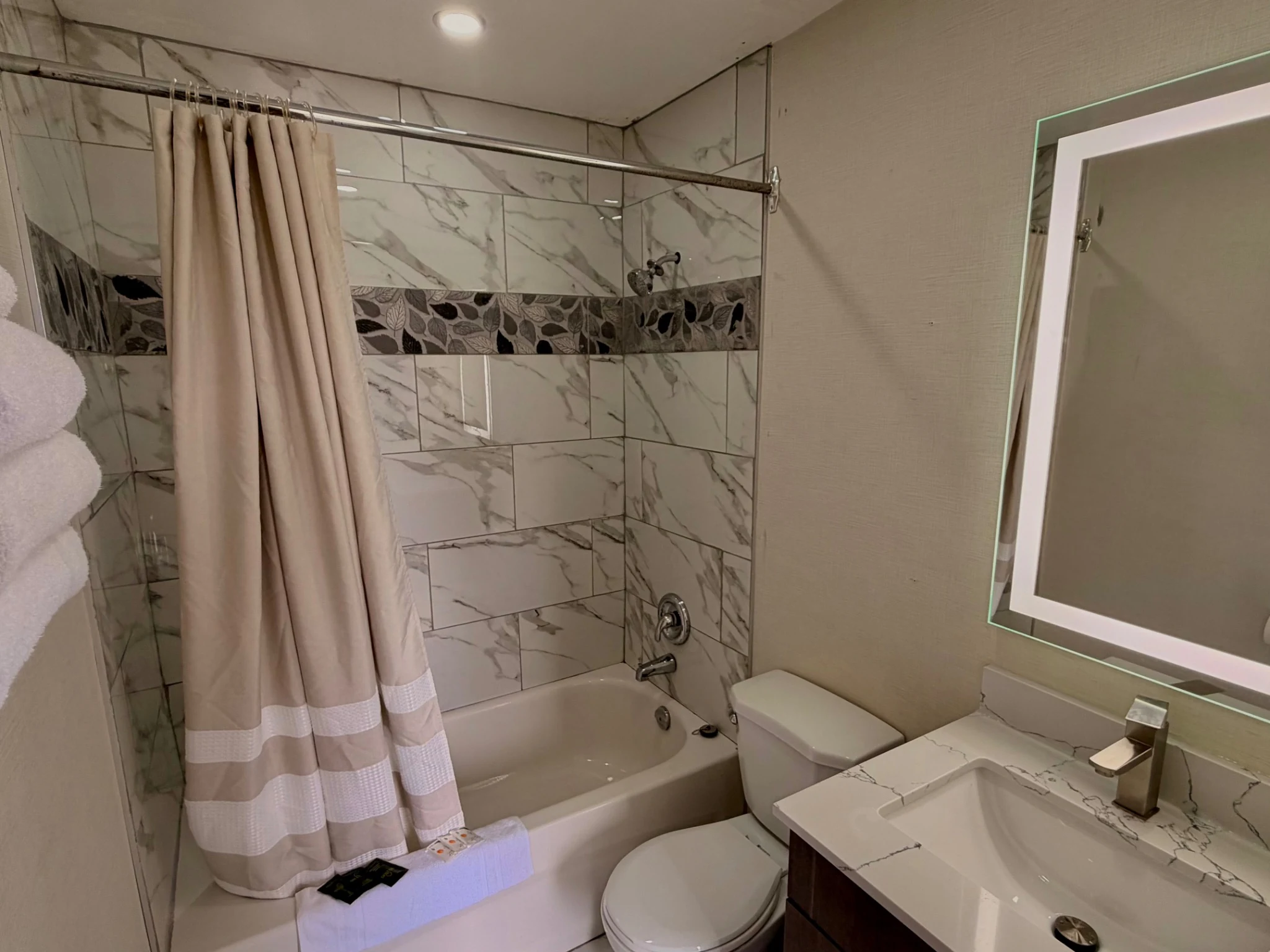 Updated bathroom in a Family Room